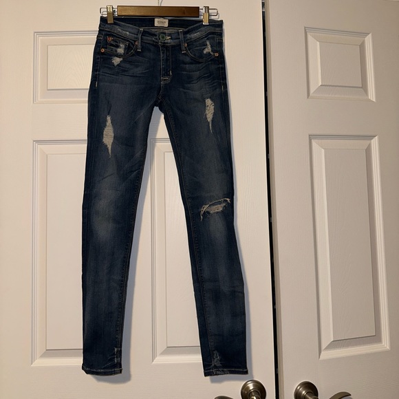 Hudson Krista Distressed Skinny Jeans Size 25 - Picture 3 of 6